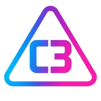 Logo de C3, uma empresa de tecnologia.